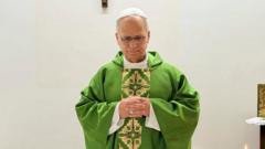 Pope pictured for first time since surgery as he says Mass at makeshift altar in hospital