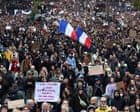 Hundreds of thousands march in France as protests take place across Europe – as it happened