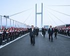 Kim Jong-un crosses newly opened bridge into China