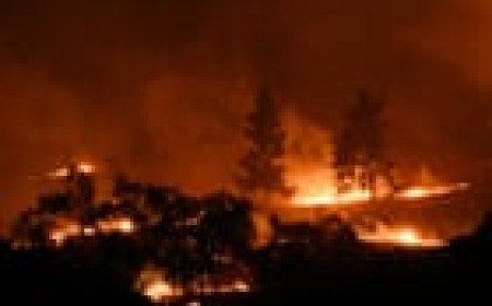 California brushfires force evacuations and tens of thousands of power shutoffs