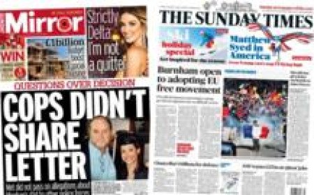 The Papers: 'Cops didn't share letter' and Burnham 'open' to EU free movement
